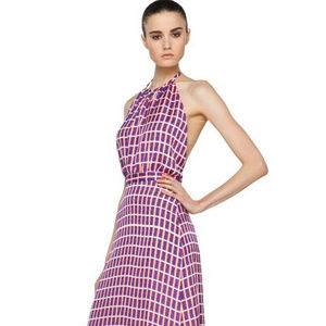 Issa London Maxi Halter Silk Chiffon print size 4